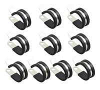 NICAVKIT 10Pcs 30mm abrazadera de cable clips de goma P abrazaderas de manguera abrazaderas de tubo abrazaderas de cable kit de acero inoxidable abrazadera de cable