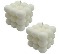 NICAVKIT 2Pcs velas de cera de abeja de soja, natural y aromática Bubble Candle, hechas a mano