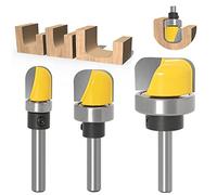 NICAVKIT 3Pcs 8 mm Fresa de Corte para Madera, 8mm Fresa de Ranurar, Carpintería Router Conjunto de fresado, Fresa de Fondo Redondo, CNC Enrutador Brocas para Fresado para Carpintería