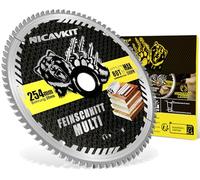 NICAVKIT Hoja de sierra circular de 254 x 30 mm de diámetro para madera, metal y aluminio, etc. Disco de Corte multimaterial 254 x 30 mm, compatible con Bosch, Makita y Dewalt, etc.