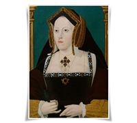 Nice Captain Póster de retrato de 99 grandes reyes, reinas y gobernantes del mundo de tela, impresión artística (Catalina de Aragón)
