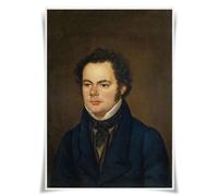 Nice Captain Póster de retrato de compositores clásicos de los 50 mejores músicos, impresiones A3, decoración de pared (16 Franz Schubert)