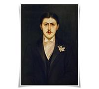Nice Captain Póster de retrato de gran escritor de gigantes literarios, tamaño A3, arte de pared, decoración del hogar (Marcel Proust)