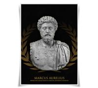Nice Captain Póster de retrato del emperador romano de la antigua Roma Imperator Busto A3 impresiones arte de pared decoración (16 Marco Aurelio)