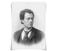 Nice Captain Top 50 compositores clásicos retrato póster músico A3 impresiones arte de pared decoración (18 Gustav Mahler)