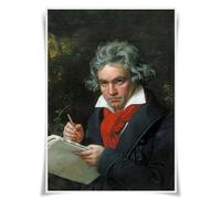 Nice Captain Top 50 compositores clásicos retrato póster músico A3 impresiones arte de pared decoración (02 Ludwig Van Beethoven)
