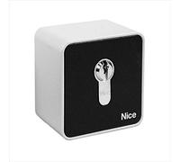 NICE EKSEU - Interruptor con mando basculante de 2 posiciones, llave, carcasa de aluminio y blanco, montaje en superficie, control manual, 1 unidad