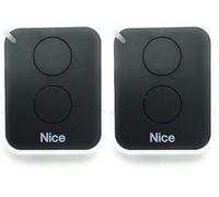 Nice ERA ON2E - Mando a Distancia de 2 Canales (433,92 MHz), Color Negro (Paquete de 2)