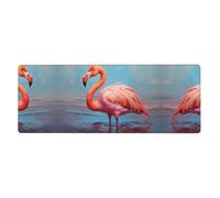 Nice Flamingo - Alfombrilla extragrande para teclado y mouse (12 x 31.5 pulgadas), adecuada para computadoras, consolas de juegos, etc., adecuada tanto para oficina como para estudio, mejorando la