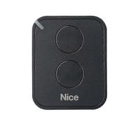 NICE FLO2RE remote control for automatic doors and garage doors, ON2E/A transmitter with two buttons (for NICE RB400 and NICE RB1000 doors), black