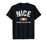 Nice France Provenza-Alpes-Costa Azul Bandera Francesa Envejecido Camiseta