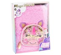 Nice Group - Magic Unicorn - Dreamycorn Mini Diary, Mini Diario Unicornio con Suave Pelo Rosa, Bolígrafo Unicornio y Almacenamiento