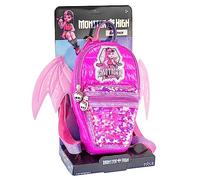 Nice Group - Monster High Backpack, Mochila de tela de nailon suave con bolsillo de lentejuelas y alas