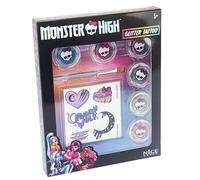 Nice Group - Monster High Glitter Tattoo, Kit de Tatuajes y Polvos de Purpurina para Niños