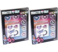 Nice Group - Monster High Glitter Tattoo, Kit de Tatuajes y Polvos de Purpurina para Niños (Paquete de 2)