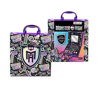 Nice Group - Monster High Make Up Case, Estuche de Maquillaje Infantil con Espejo, Sombras de Ojos, Esmalte de uñas, Brillo de Labios