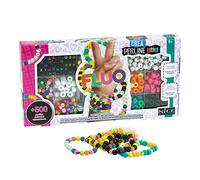 Nice Group- Perline Abalorios de Cuentas de ABC Fluo, 500 Unidades, multiformas, con Letras Planas, cuadradas, Redondas, para Pulseras, (87003), Multicolor