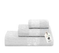 nice homeit - Juego de 3 toallas de algodón hilado en anillo - Toalla de baño extra grande de calidad, suaves y absorbentes - Ideal para baño, gimnasio, hotel y spa - Made in Italy (blanco)