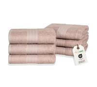 nice homeit Juego de 6 Toallas de Cara e Invitados de algodón 40 x 75 de 100% algodón Hilado en Anillo - Juego de Toallas de baño Extra Suaves y absorbentes. Fabricado en Italia - Polvo