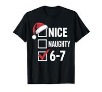 Nice Naughty 6 7 Meme Funny 6-7 Christmas Six Seven Camiseta