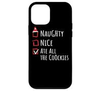 Nice Naughty Ate All The Cookies Christmas List Shirt Xmas Carcasa para iPhone 12 Mini