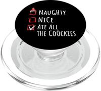 Nice Naughty Ate All The Cookies Christmas List Shirt Xmas PopSockets PopGrip para MagSafe