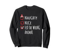 Nice Naughty Fed The Wrong Animal Christmas List Granja Sudadera