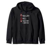 Nice Naughty Forgot Why I Came Here List Shirt Xmas Sudadera con Capucha