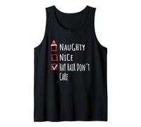 Nice Naughty Hay Hair Don’t Care Christmas List Granja Camiseta sin Mangas