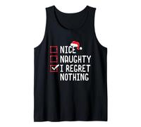 Nice Naughty I Lamento Nada Lista de Navidad Camiseta sin Mangas