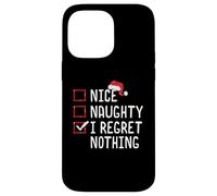 Nice Naughty I Lamento Nada Lista de Navidad Carcasa para iPhone 14 Pro MAX