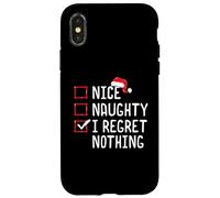 Nice Naughty I Lamento Nada Lista de Navidad Carcasa para iPhone X/XS