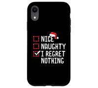 Nice Naughty I Lamento Nada Lista de Navidad Carcasa para iPhone XR