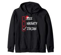 Nice Naughty Italian - Funny Christmas List Pijama Italia Sudadera con Capucha