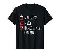 Nice Naughty Named A New Chicken Christmas List Granja Camiseta