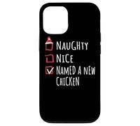 Nice Naughty Named A New Chicken Christmas List Granja Carcasa para iPhone 12/12 Pro