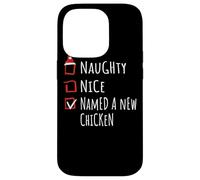 Nice Naughty Named A New Chicken Christmas List Granja Carcasa para iPhone 14 Pro