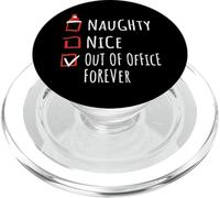 Nice Naughty out of Office Forever Christmas List Shirt Xmas PopSockets PopGrip para MagSafe