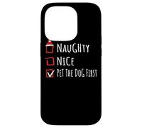 Nice Naughty Pet The Dog First Christmas List Shirt Xmas Carcasa para iPhone 14 Pro