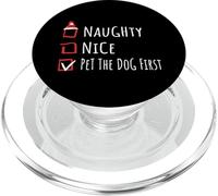Nice Naughty Pet The Dog First Christmas List Shirt Xmas PopSockets PopGrip para MagSafe