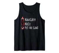 Nice Naughty Pet The Goat Christmas List Granja Camiseta sin Mangas