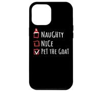 Nice Naughty Pet The Goat Christmas List Granja Carcasa para iPhone 12 Pro MAX