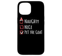 Nice Naughty Pet The Goat Christmas List Granja Carcasa para iPhone 15