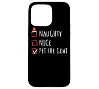 Nice Naughty Pet The Goat Christmas List Granja Carcasa para iPhone 15 Pro MAX