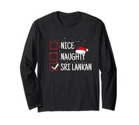 Nice, Naughty, Sri Lanka Lista de verificación de Navidad - Sri Lanka Manga Larga