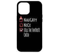 Nice Naughty Still The Favorite Child Christmas List Shirt Carcasa para iPhone 12 Pro MAX