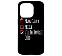 Nice Naughty Still The Favorite Child Christmas List Shirt Carcasa para iPhone 15 Pro