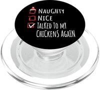Nice Naughty Talked To My Chickens Christmas List Granja PopSockets PopGrip para MagSafe