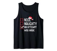 Nice Naughty Un Intento fue Hecho Lista de Navidad Camiseta sin Mangas