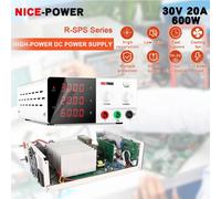 NICE-POWER 30V 20A 30A 60V10A fuente de banco laboratorio DC fuente de alimentación estabilizada conmutación ajustable Variable Digital regulado 30V 20A White